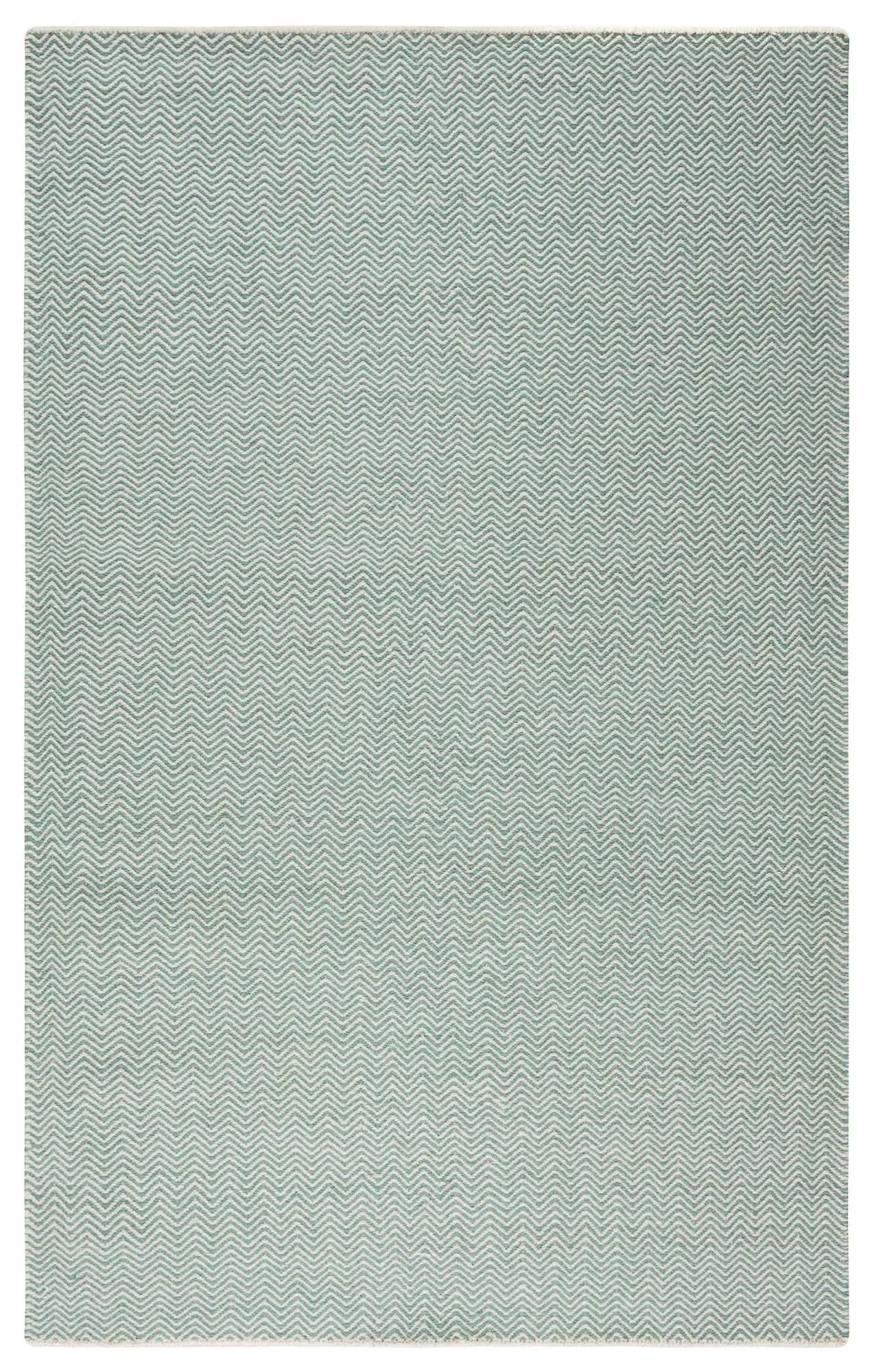 3' X 5' Green And Off White Wool Chevron Hand Woven Area Rug Homeroots Home Decor
