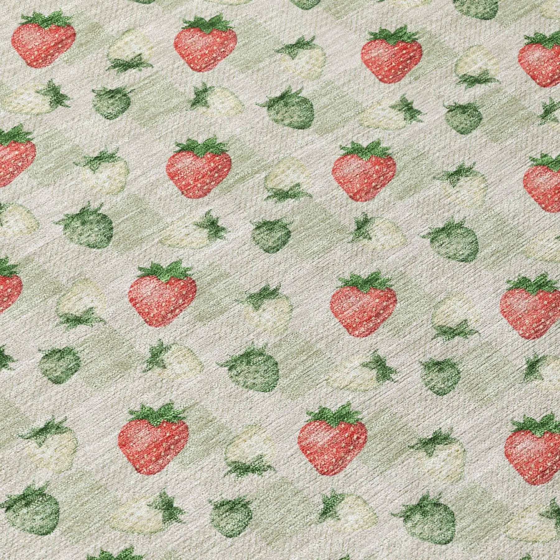 3' X 5' Green And Red Floral Washable Indoor Outdoor Area Rug Homeroots Outdoor