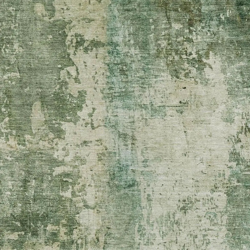 3' X 5' Green And Sage Abstract Washable Indoor Outdoor Area Rug Homeroots Outdoor