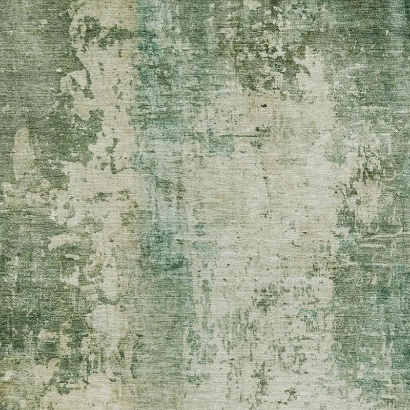 3' X 5' Green And Sage Abstract Washable Indoor Outdoor Area Rug Homeroots Outdoor