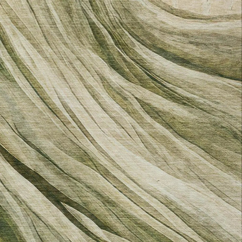 3' X 5' Green And Sage Abstract Washable Indoor Outdoor Area Rug Homeroots Outdoor