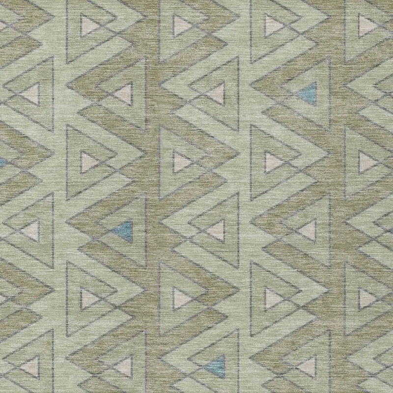 3' X 5' Green And Sage Geometric Washable Indoor Outdoor Area Rug Homeroots Outdoor
