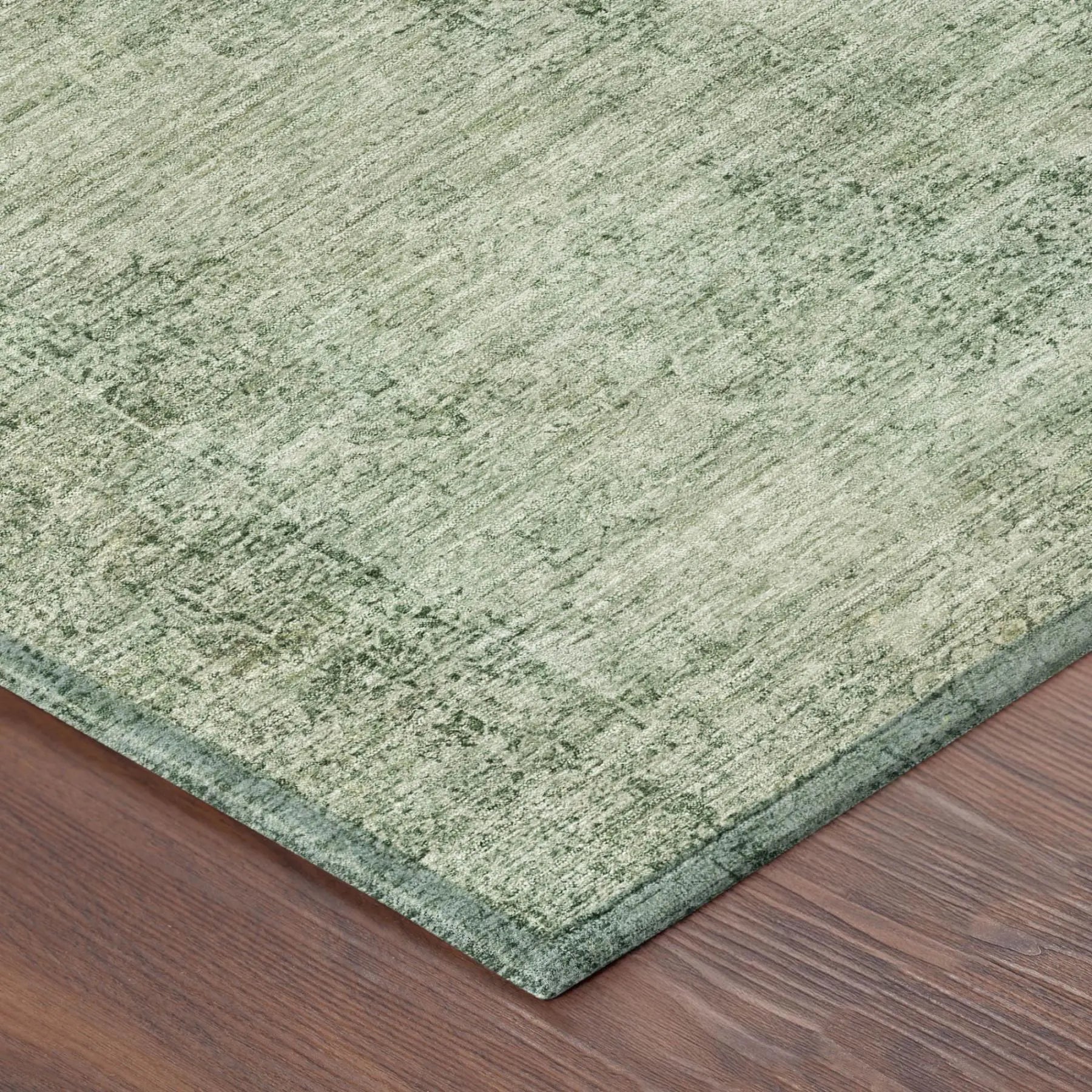 3' X 5' Green And Sage Oriental Washable Indoor Outdoor Area Rug Homeroots Outdoor
