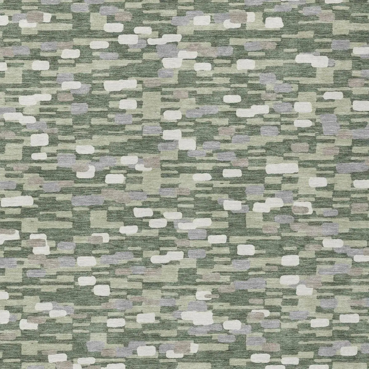 3' X 5' Green And Silver Geometric Washable Indoor Outdoor Area Rug Homeroots Outdoor