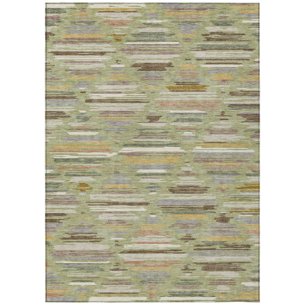 3' X 5' Green And Taupe Southwestern Washable Indoor Outdoor Area Rug Homeroots Outdoor