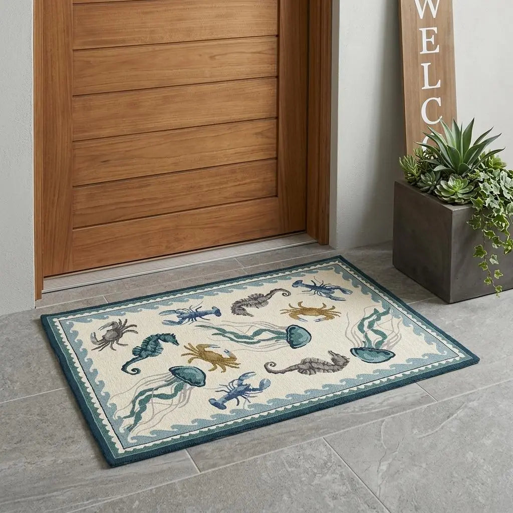 3' X 5' Ivory Abstract Handmade Indoor Outdoor Area Rug Homeroots Outdoor