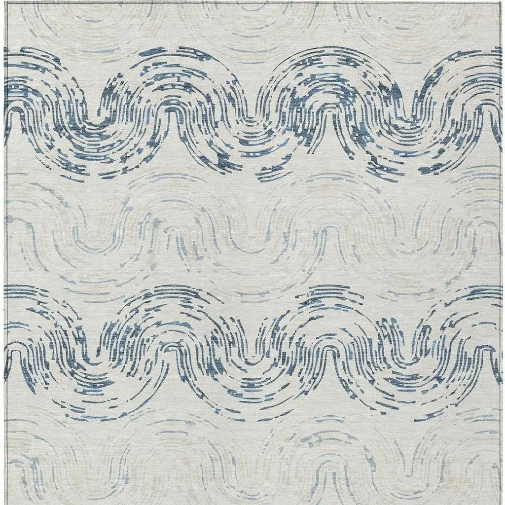 3' X 5' Ivory And Beige Abstract Washable Indoor Outdoor Area Rug Homeroots Outdoor