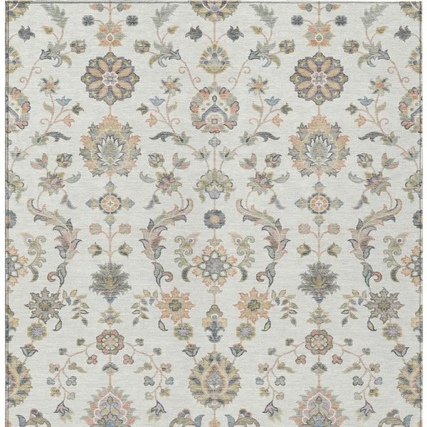 3' X 5' Ivory And Beige Abstract Washable Indoor Outdoor Area Rug Homeroots Outdoor