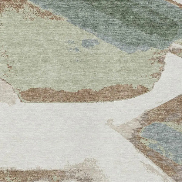 3' X 5' Ivory And Beige Abstract Washable Indoor Outdoor Area Rug Homeroots Outdoor