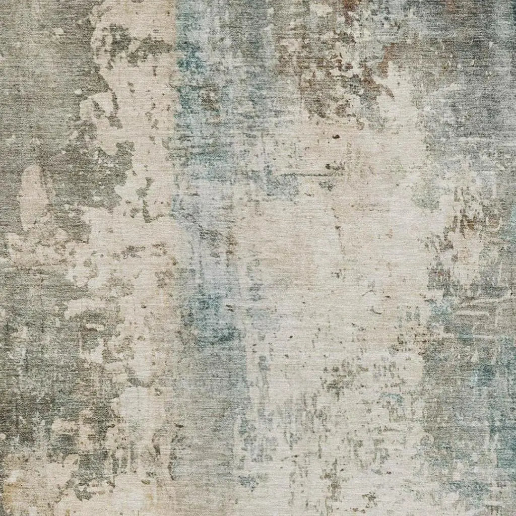 3' X 5' Ivory And Beige Abstract Washable Indoor Outdoor Area Rug Homeroots Outdoor