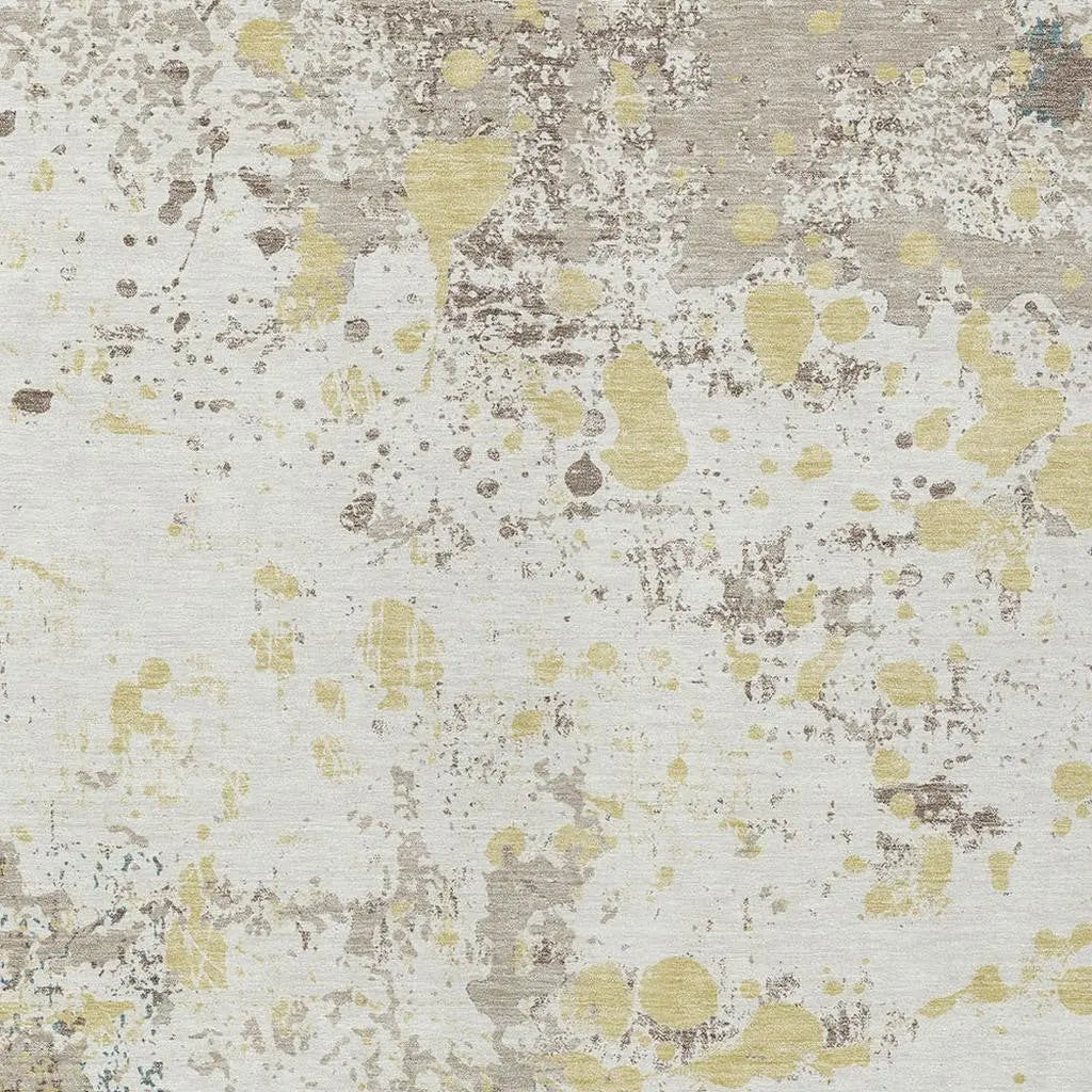 3' X 5' Ivory And Beige Abstract Washable Indoor Outdoor Area Rug Homeroots Outdoor