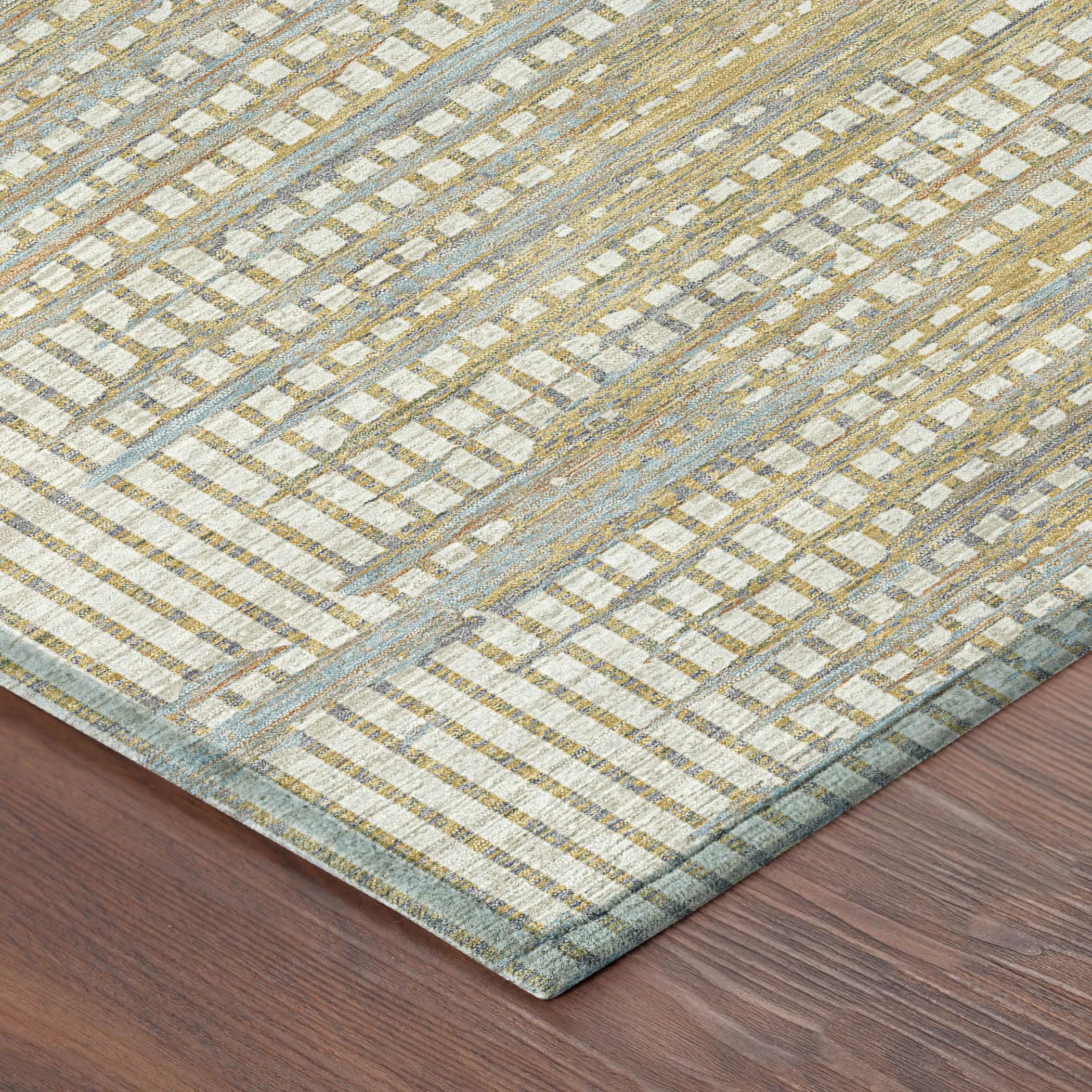 3' X 5' Ivory And Beige Abstract Washable Indoor Outdoor Area Rug Homeroots Outdoor