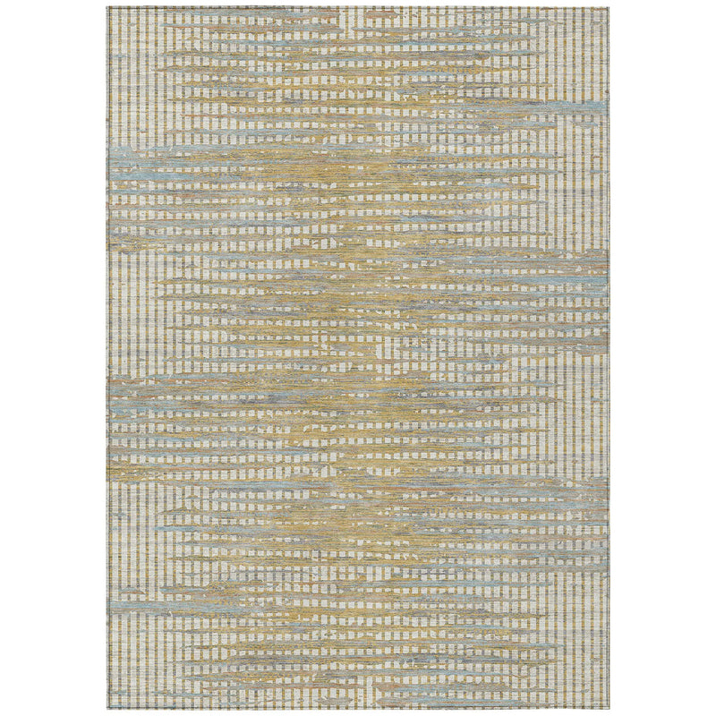 3' X 5' Ivory And Beige Abstract Washable Indoor Outdoor Area Rug Homeroots Outdoor