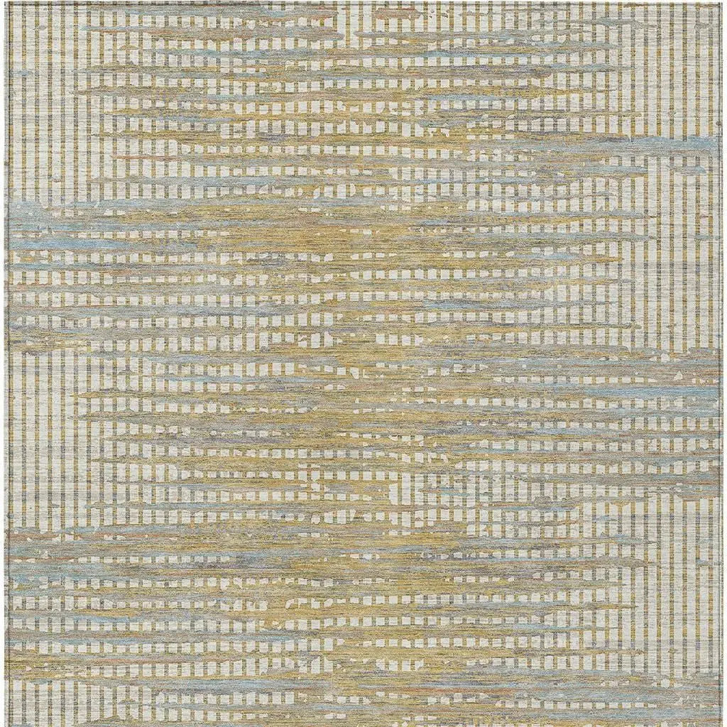 3' X 5' Ivory And Beige Abstract Washable Indoor Outdoor Area Rug Homeroots Outdoor