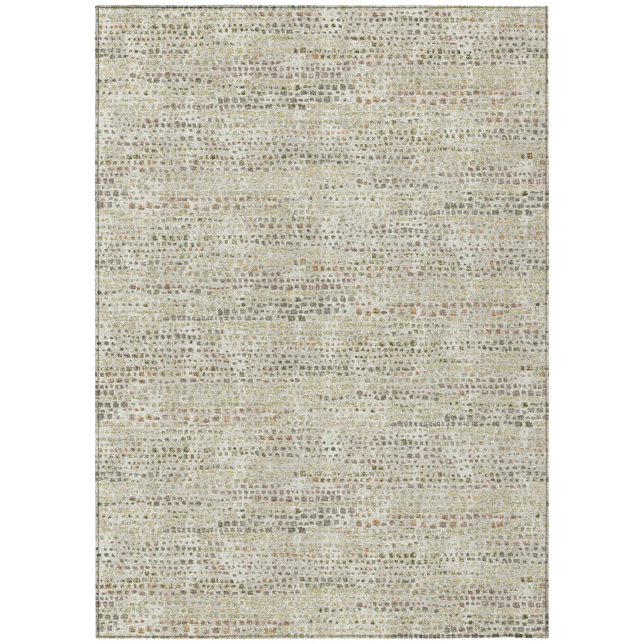 3' X 5' Ivory And Beige Abstract Washable Indoor Outdoor Area Rug Homeroots Outdoor