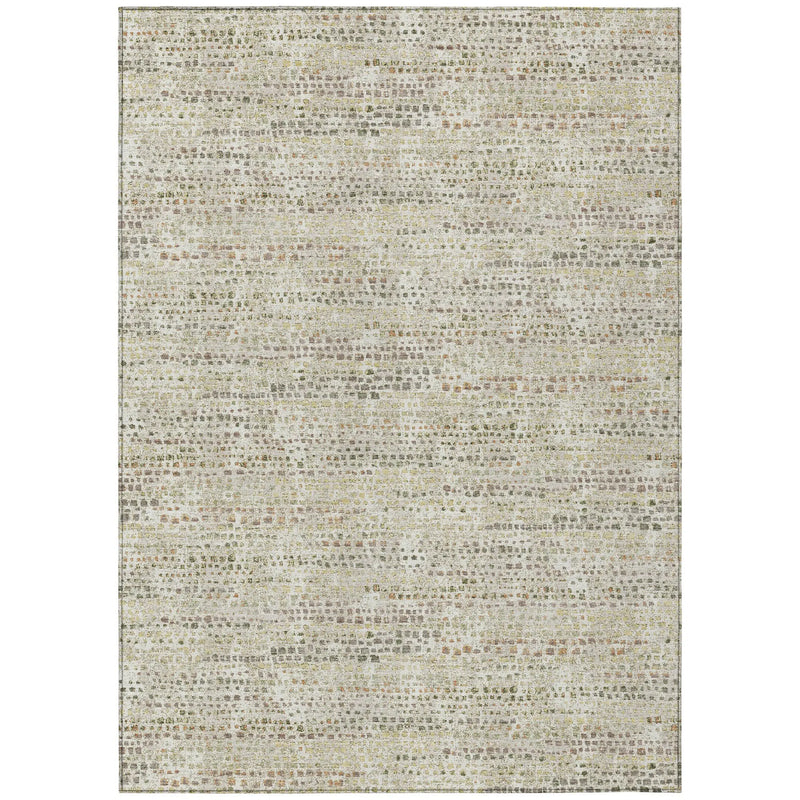 3' X 5' Ivory And Beige Abstract Washable Indoor Outdoor Area Rug Homeroots Outdoor