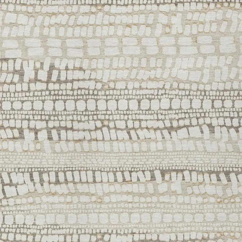 3' X 5' Ivory And Beige Abstract Washable Indoor Outdoor Area Rug Homeroots Outdoor