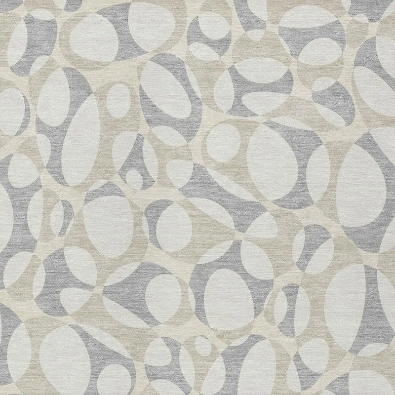 3' X 5' Ivory And Beige Abstract Washable Indoor Outdoor Area Rug Homeroots Outdoor
