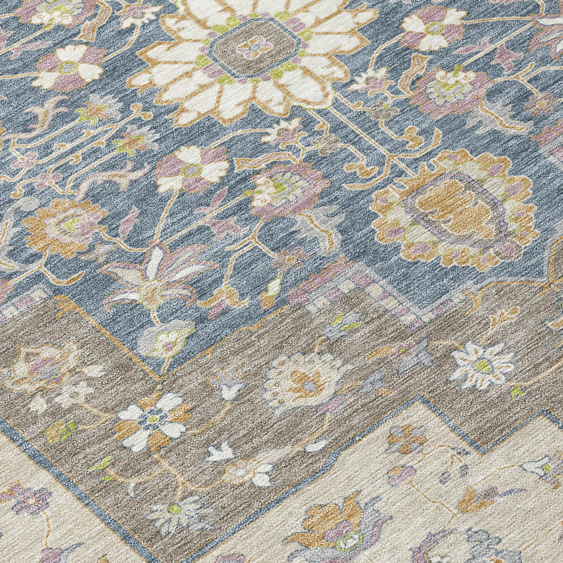 3' X 5' Ivory And Beige Floral Medallion Washable Indoor Outdoor Area Rug Homeroots Outdoor