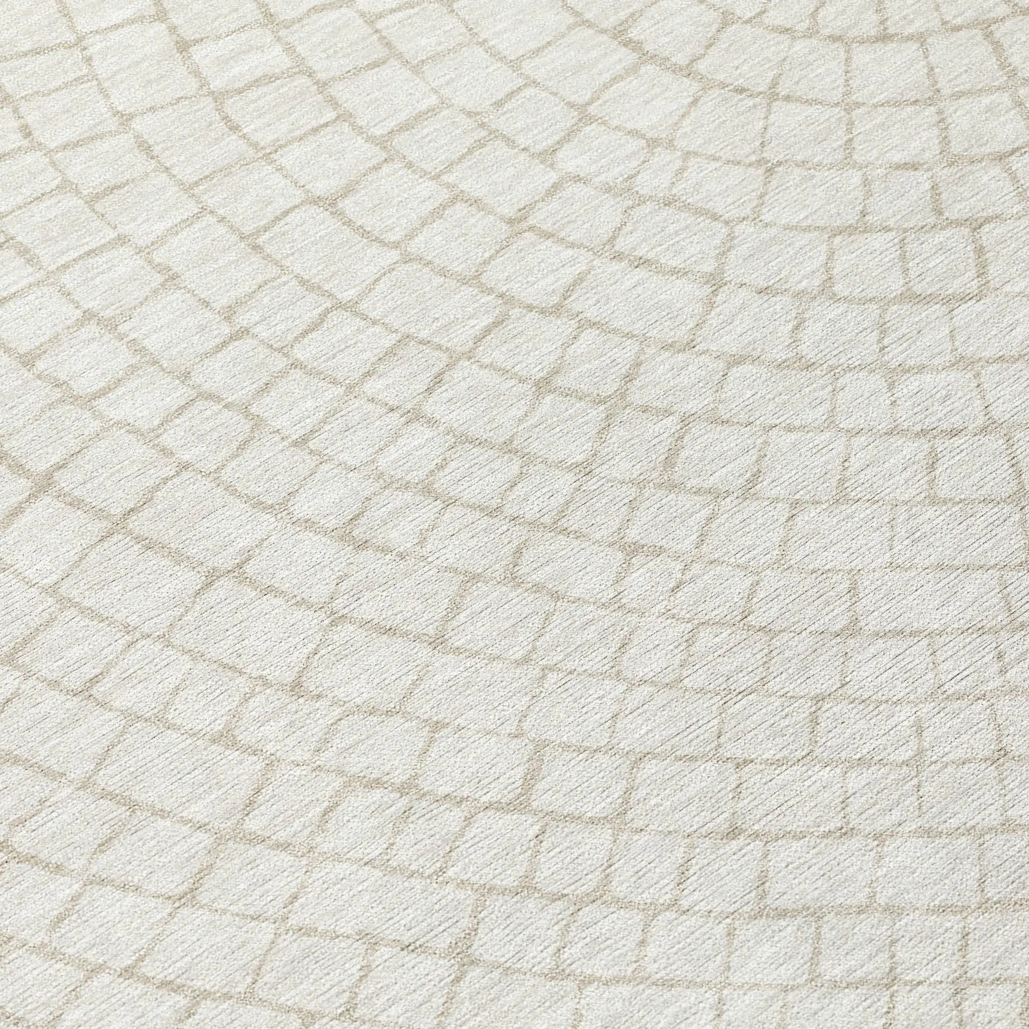 3' X 5' Ivory And Beige Geometric Washable Indoor Outdoor Area Rug Homeroots Outdoor
