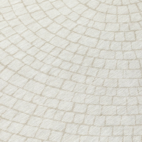 3' X 5' Ivory And Beige Geometric Washable Indoor Outdoor Area Rug Homeroots Outdoor