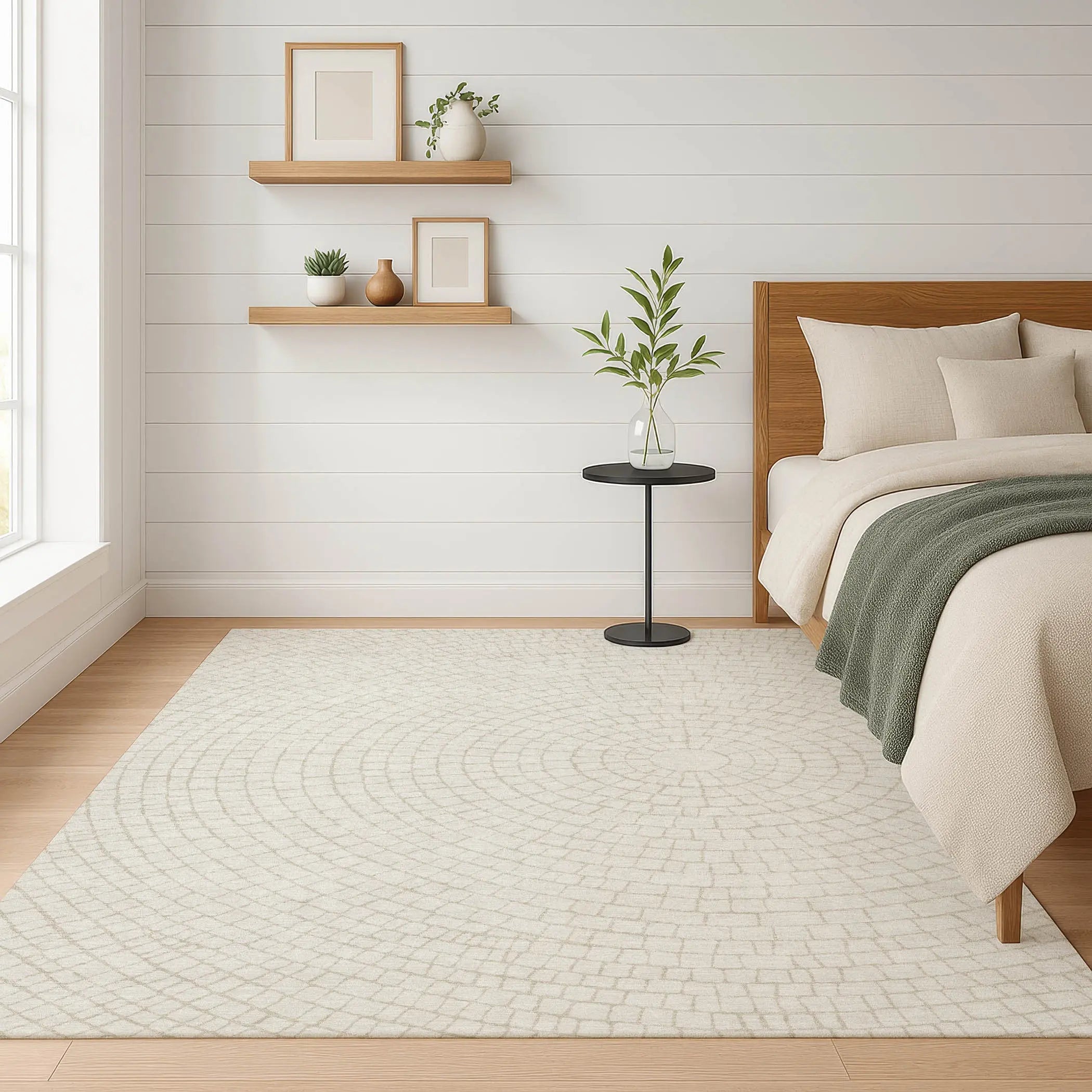 3' X 5' Ivory And Beige Geometric Washable Indoor Outdoor Area Rug Homeroots Outdoor