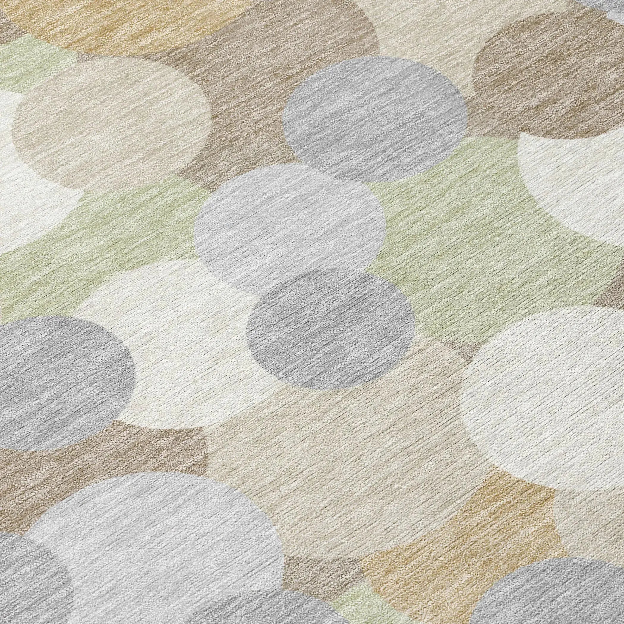 3' X 5' Ivory And Beige Geometric Washable Indoor Outdoor Area Rug Homeroots Outdoor