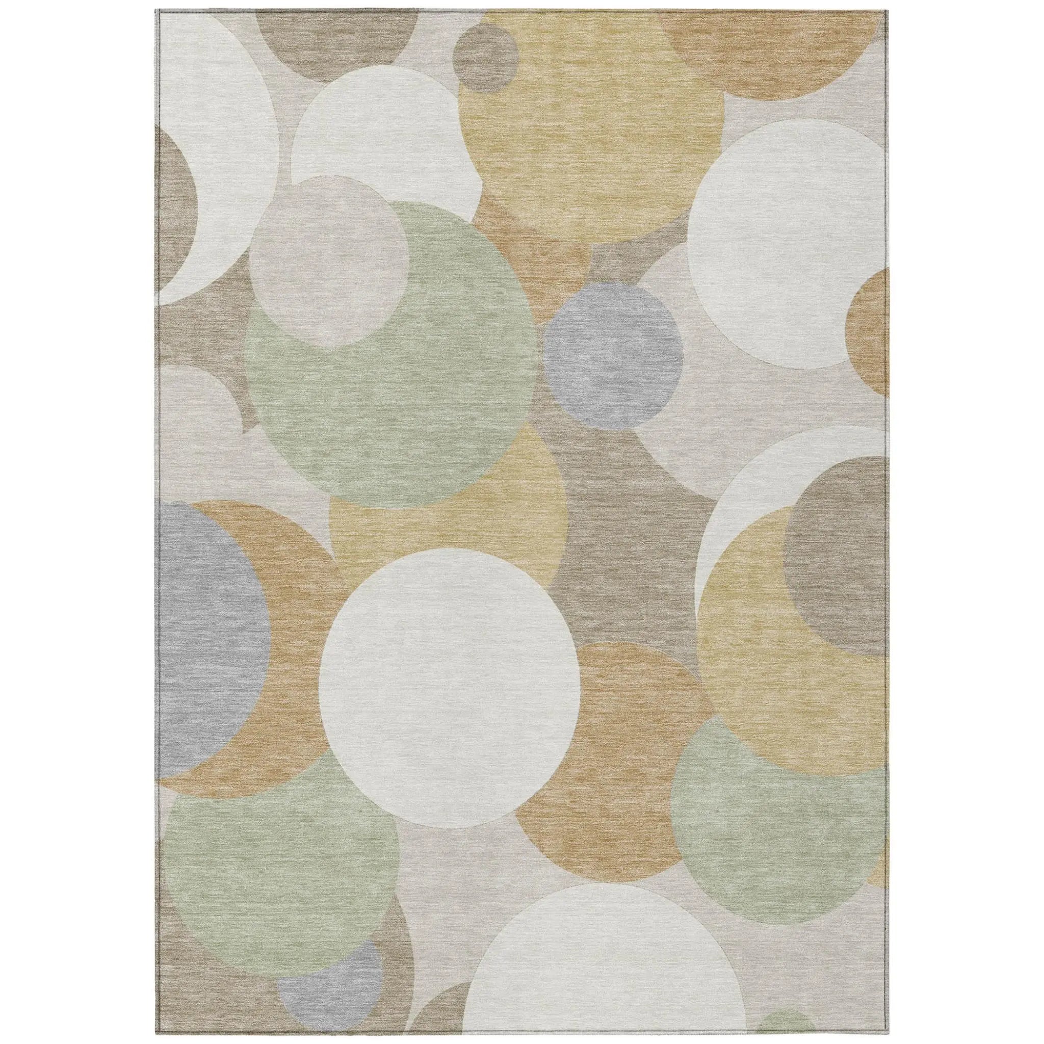 3' X 5' Ivory And Beige Geometric Washable Indoor Outdoor Area Rug Homeroots Outdoor