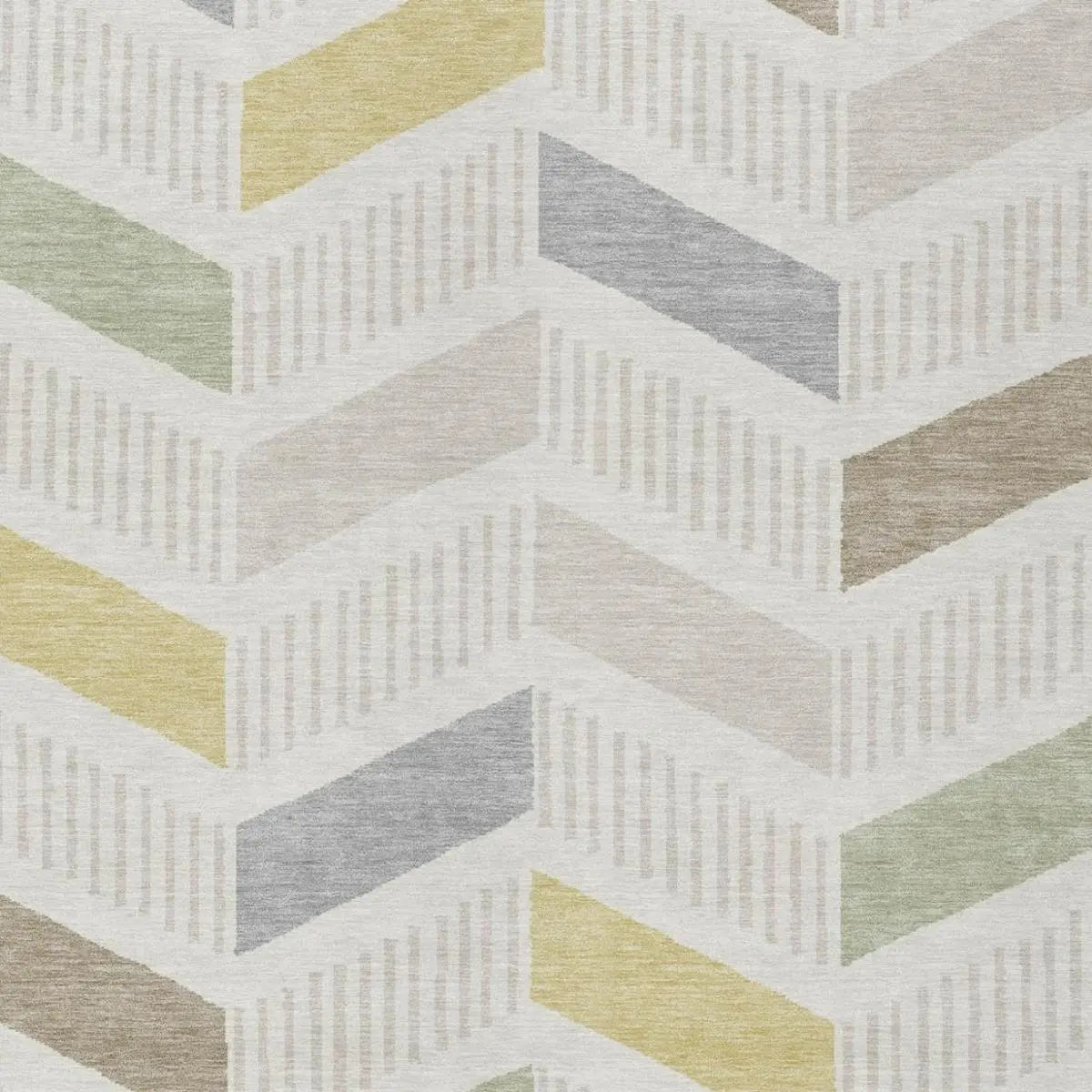 3' X 5' Ivory And Beige Geometric Washable Indoor Outdoor Area Rug Homeroots Outdoor