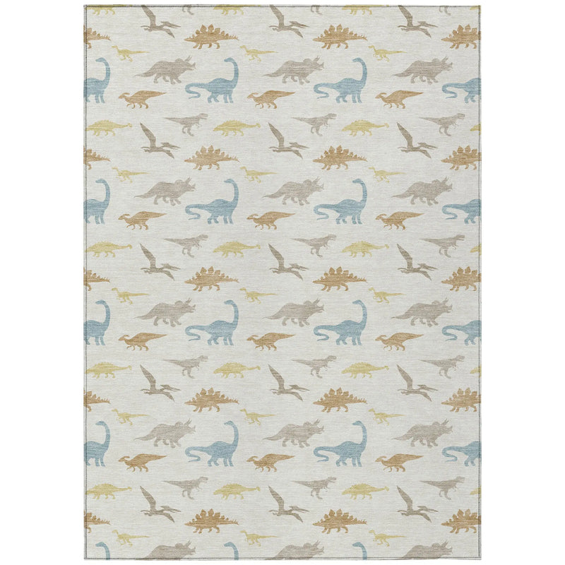 3' X 5' Ivory And Beige Geometric Washable Indoor Outdoor Area Rug Homeroots Outdoor