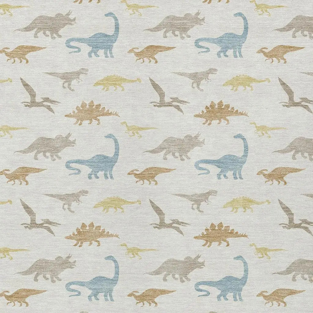 3' X 5' Ivory And Beige Geometric Washable Indoor Outdoor Area Rug Homeroots Outdoor