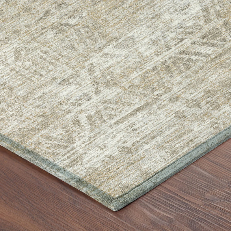 3' X 5' Ivory And Beige Geometric Washable Indoor Outdoor Area Rug Homeroots Outdoor