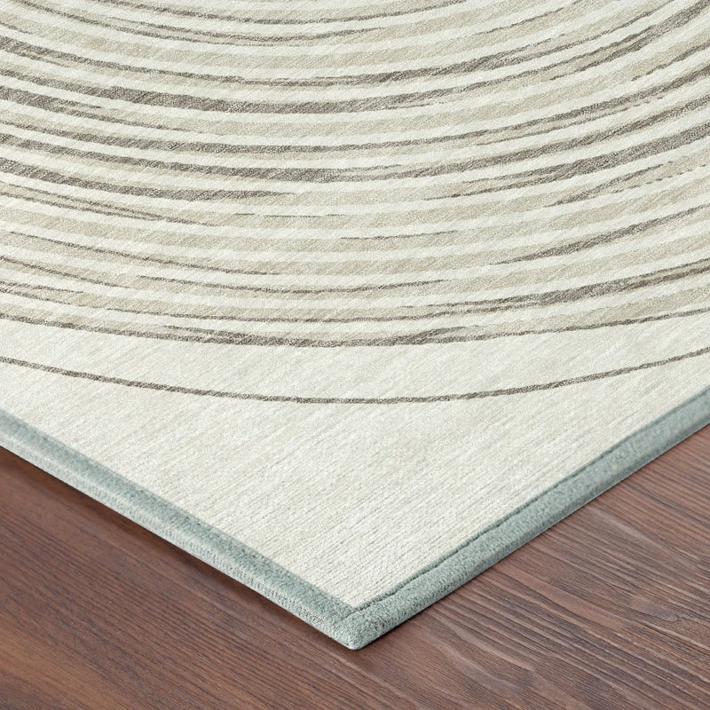 3' X 5' Ivory And Beige Geometric Washable Indoor Outdoor Area Rug Homeroots Outdoor