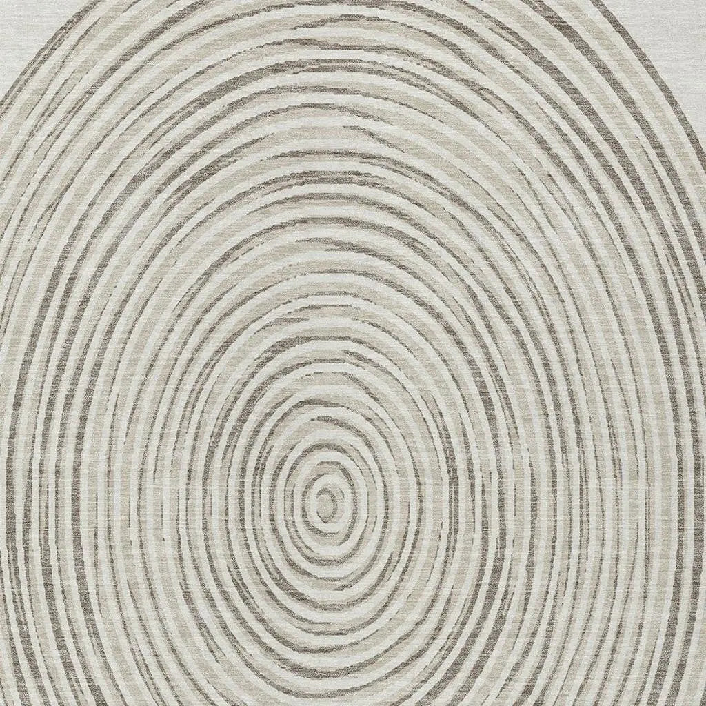 3' X 5' Ivory And Beige Geometric Washable Indoor Outdoor Area Rug Homeroots Outdoor