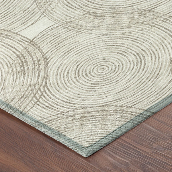 3' X 5' Ivory And Beige Geometric Washable Indoor Outdoor Area Rug Homeroots Outdoor