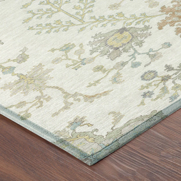 3' X 5' Ivory And Beige Oriental Washable Indoor Outdoor Area Rug Homeroots Outdoor