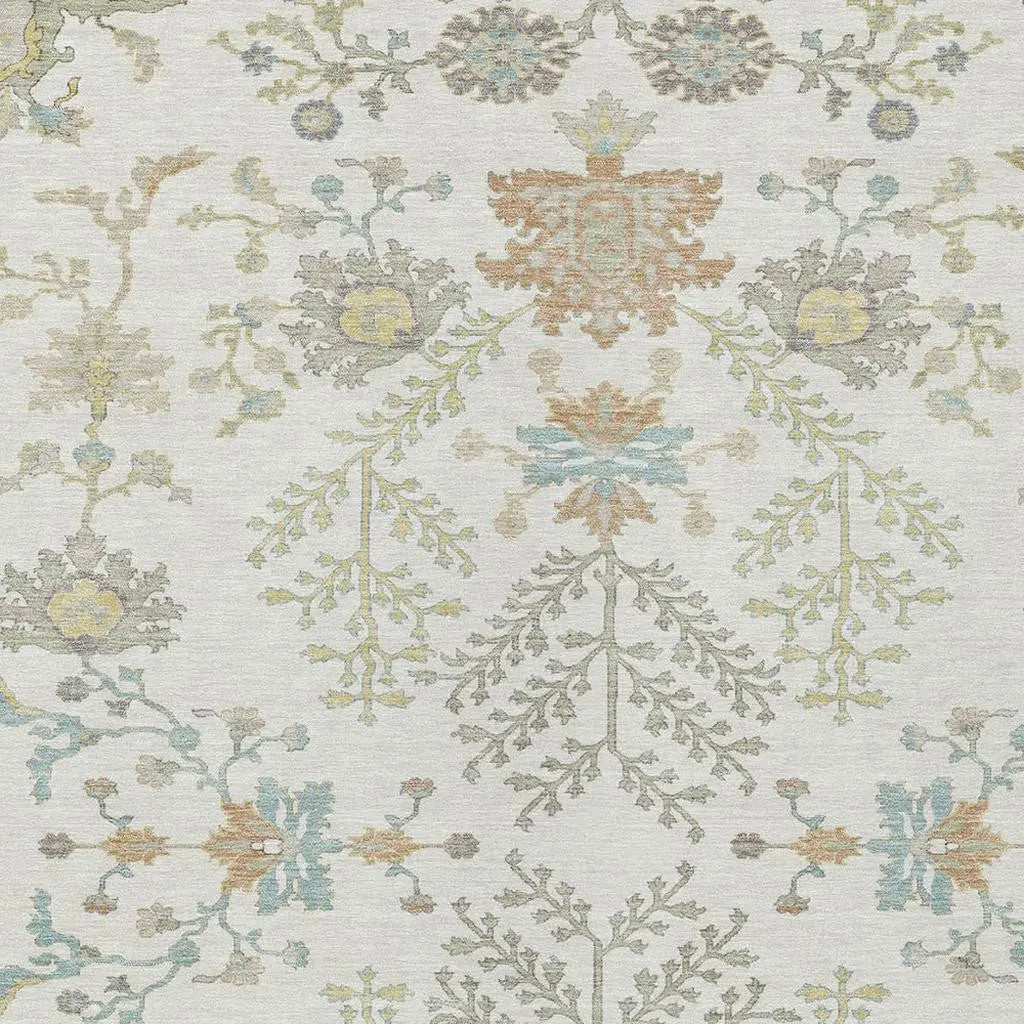 3' X 5' Ivory And Beige Oriental Washable Indoor Outdoor Area Rug Homeroots Outdoor