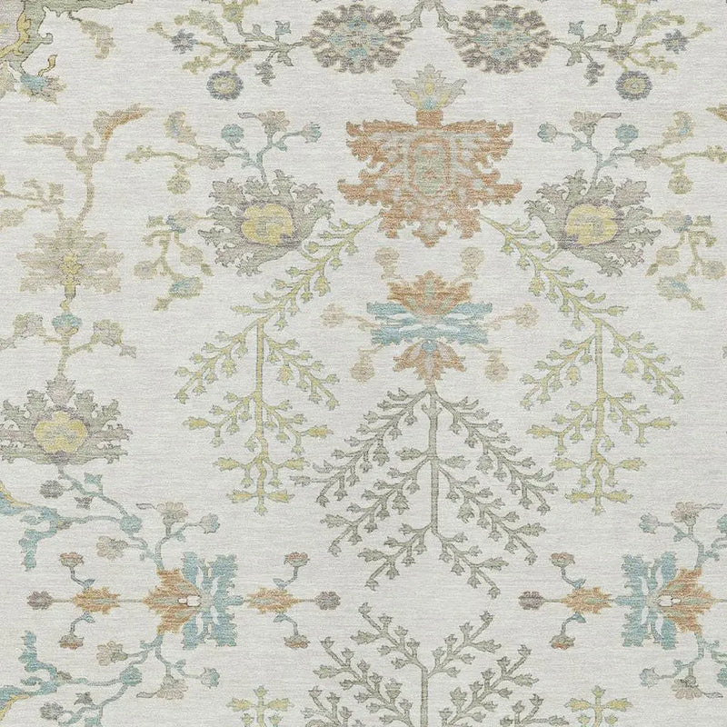 3' X 5' Ivory And Beige Oriental Washable Indoor Outdoor Area Rug Homeroots Outdoor