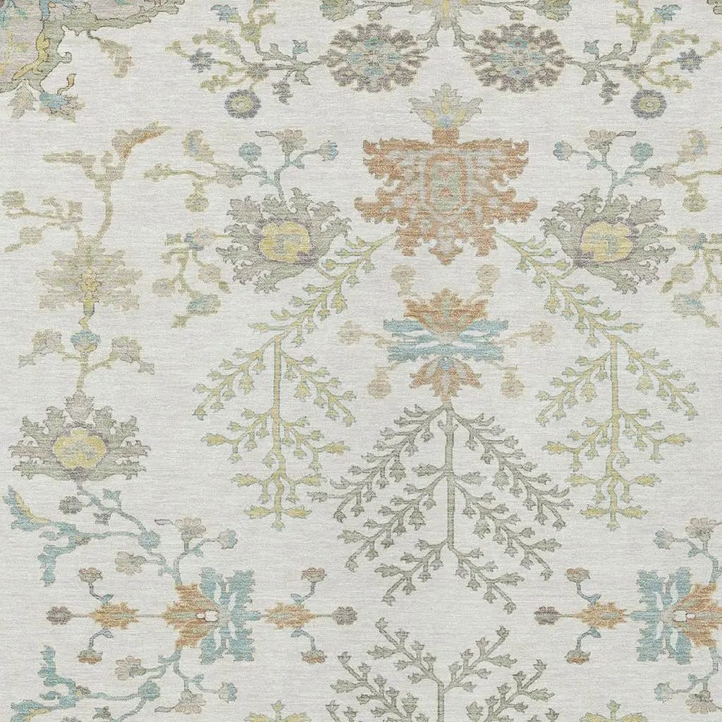 3' X 5' Ivory And Beige Oriental Washable Indoor Outdoor Area Rug Homeroots Outdoor