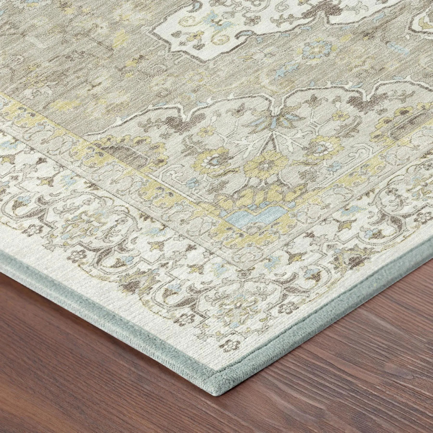 3' X 5' Ivory And Beige Oriental Washable Indoor Outdoor Area Rug Homeroots Outdoor