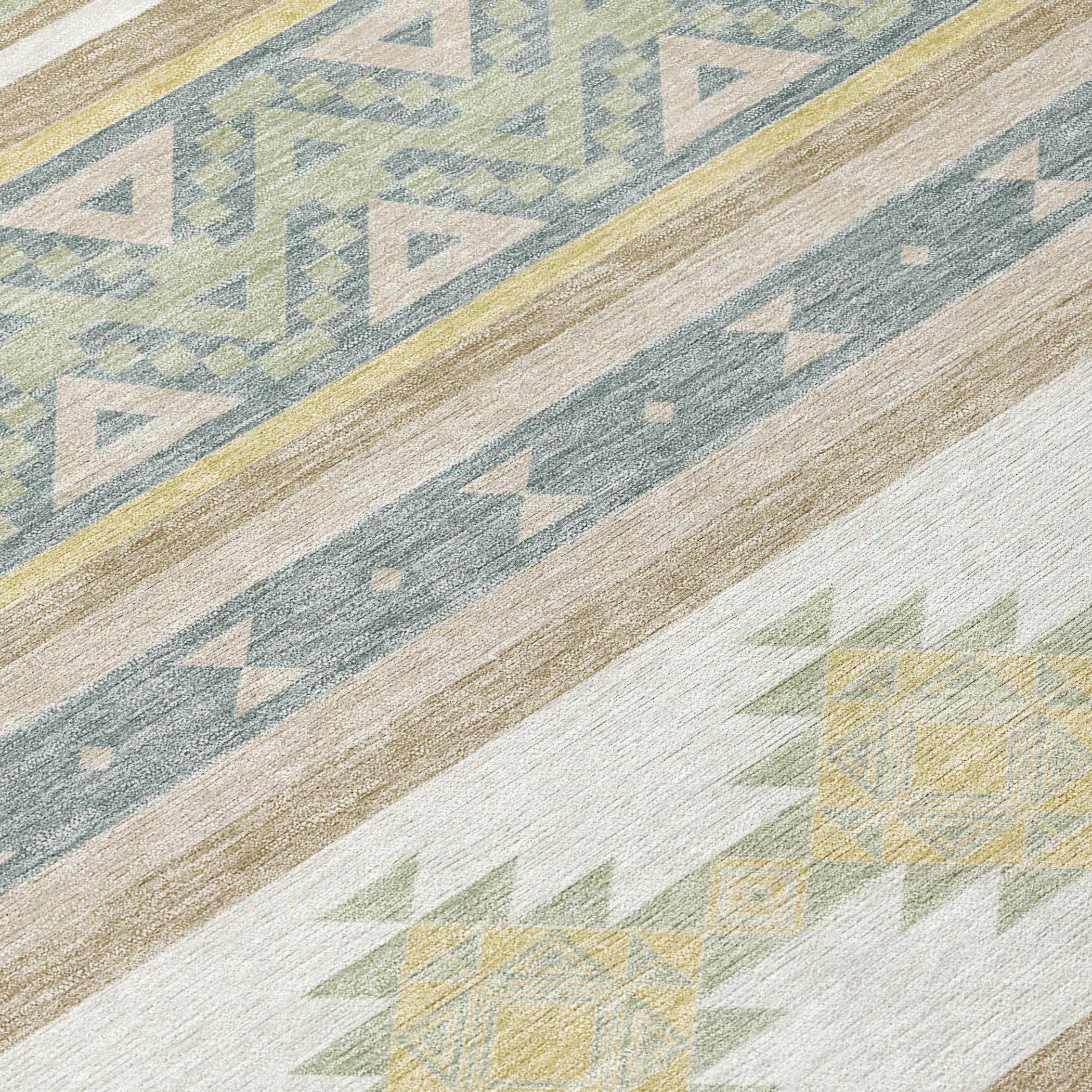 3' X 5' Ivory And Beige Southwestern Washable Indoor Outdoor Area Rug Homeroots Outdoor