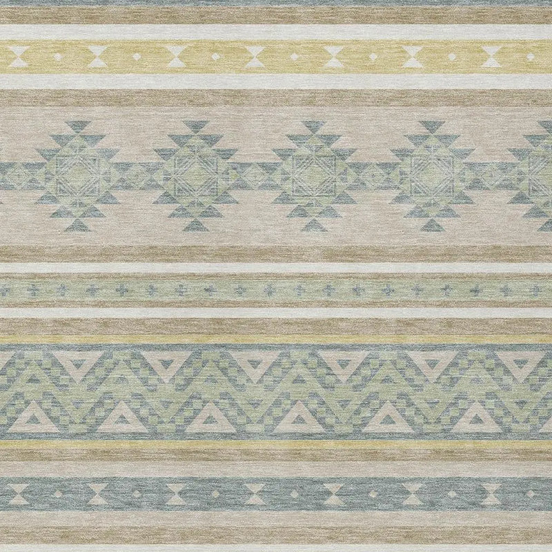 3' X 5' Ivory And Beige Southwestern Washable Indoor Outdoor Area Rug Homeroots Outdoor