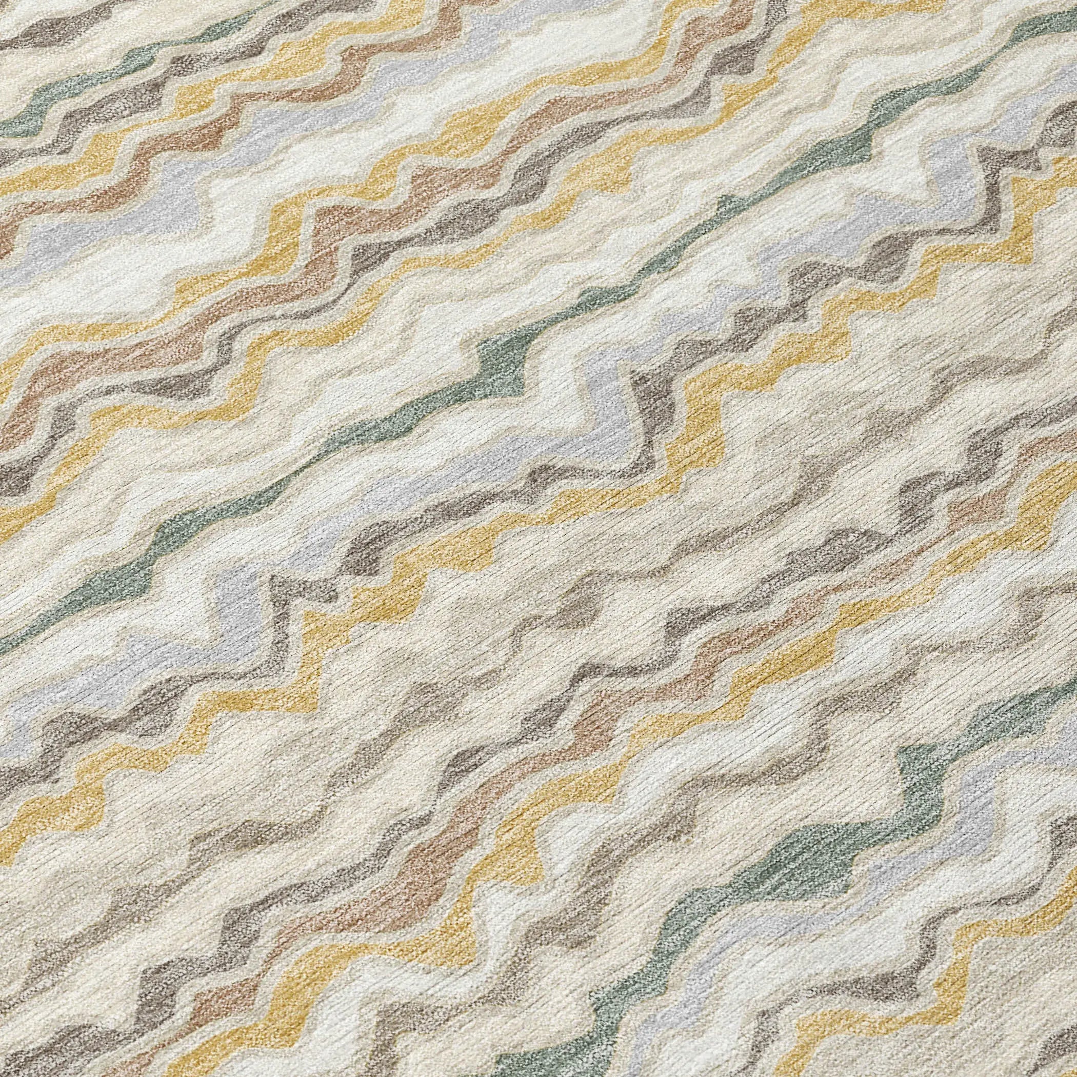 3' X 5' Ivory And Beige Striped Washable Indoor Outdoor Area Rug Homeroots Outdoor