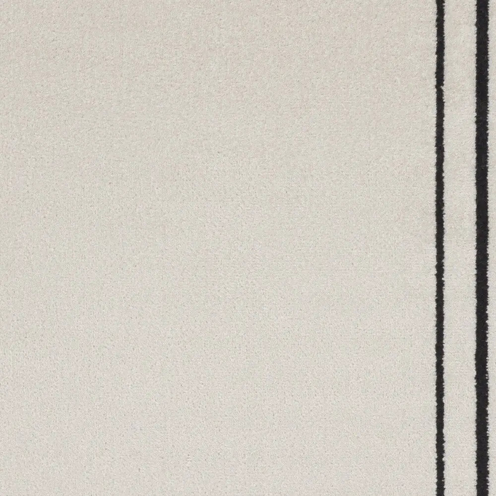 3' X 5' Ivory And Black Indoor Outdoor Area Rug Homeroots Outdoor