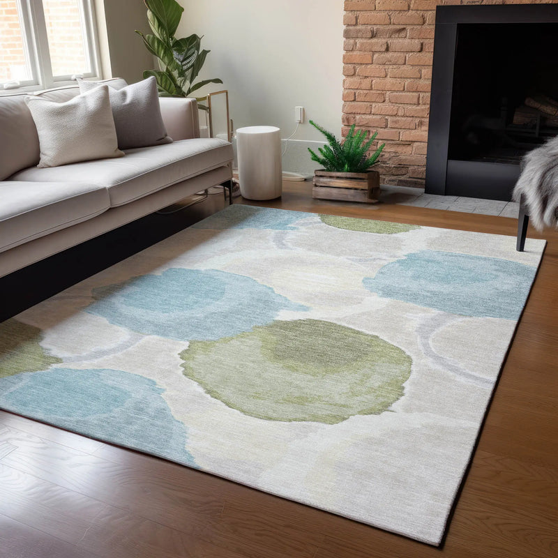 3' X 5' Ivory And Brown Abstract Washable Indoor Outdoor Area Rug Homeroots Outdoor