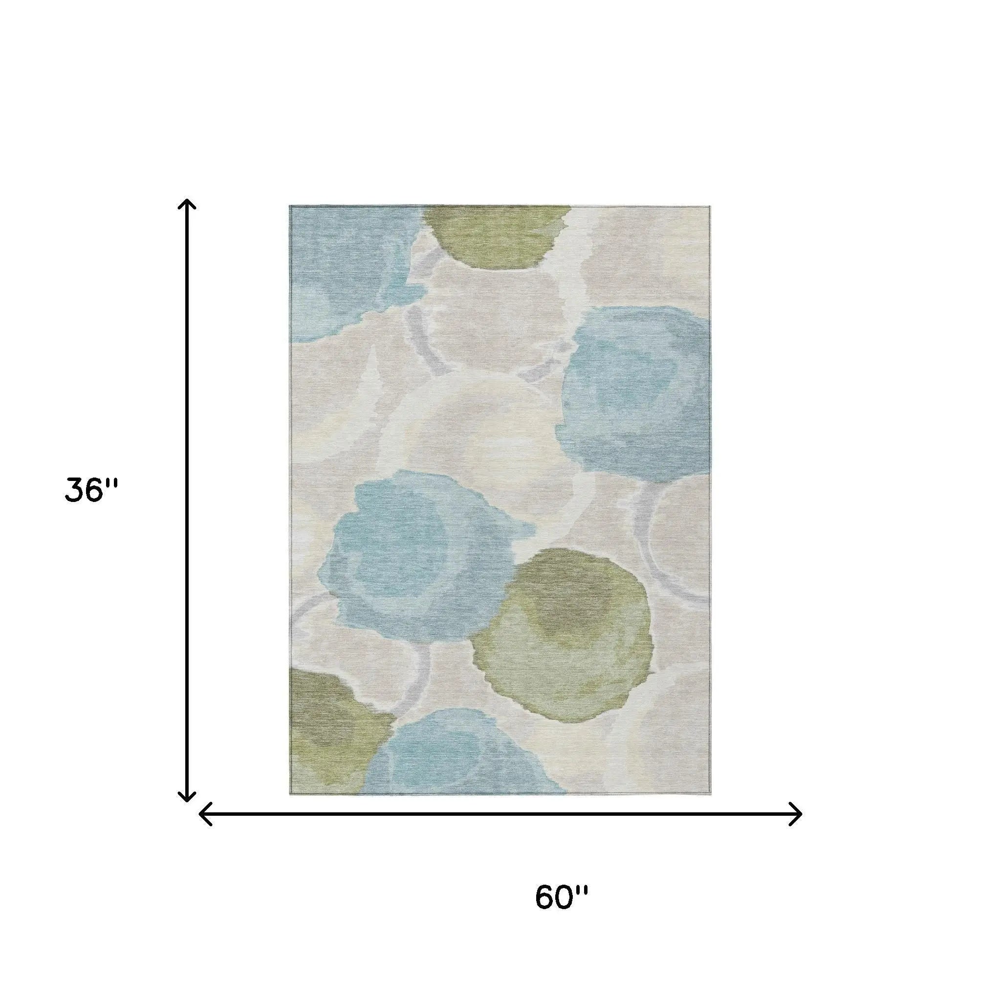 3' X 5' Ivory And Brown Abstract Washable Indoor Outdoor Area Rug Homeroots Outdoor