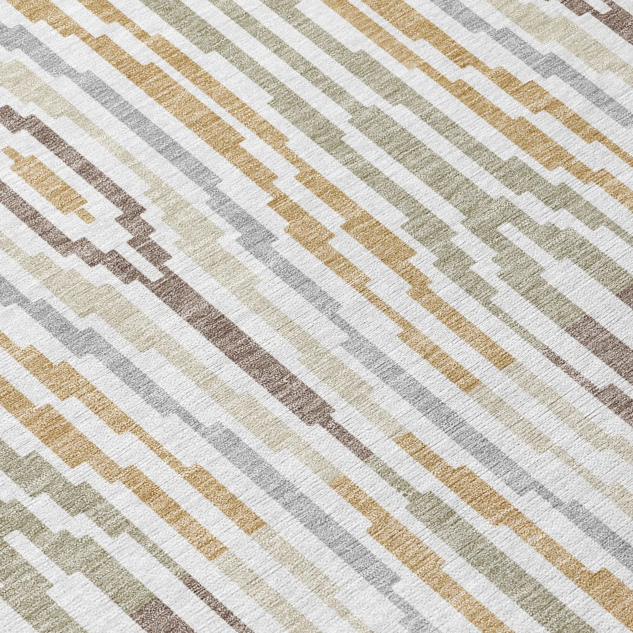 3' X 5' Ivory And Brown Abstract Washable Indoor Outdoor Area Rug Homeroots Outdoor