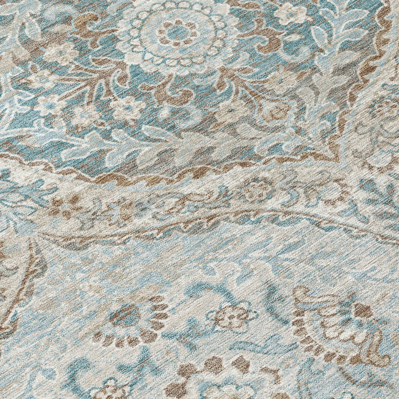 3' X 5' Ivory And Brown Ogee Washable Indoor Outdoor Area Rug Homeroots Outdoor