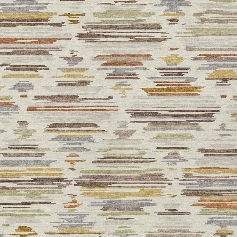 3' X 5' Ivory And Brown Southwestern Washable Indoor Outdoor Area Rug Homeroots Outdoor
