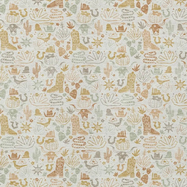 3' X 5' Ivory And Cream Stars Washable Indoor Outdoor Area Rug Homeroots Outdoor